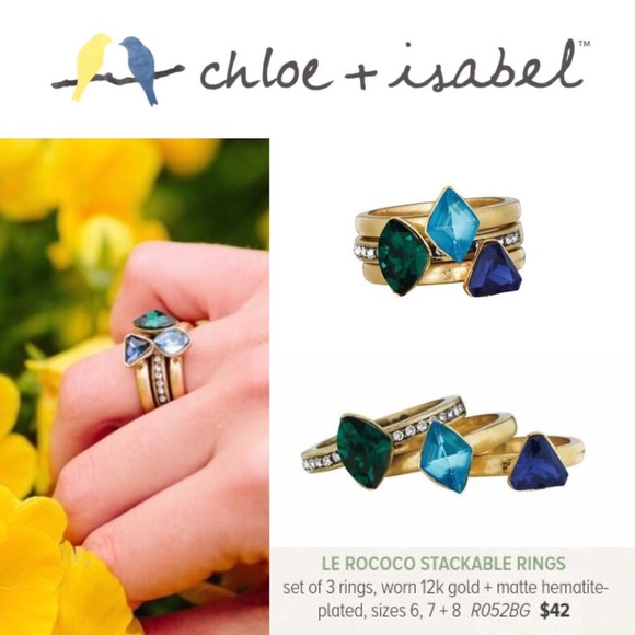 3️⃣Set 🆕 Le Rococo Stackable Rings c+i R052BG-6 - Picture 1 of 8